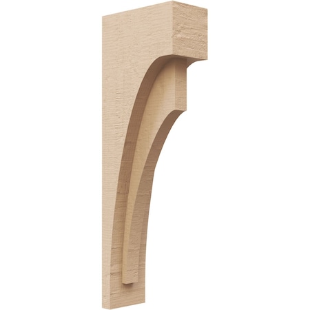 Ekena Millwork 3"W x 6"D x 18"H Thin Rivera Rough Cedar Woodgrain TimberThane Corbel, Primed Tan CORUR03X06X18RIVRCPR
